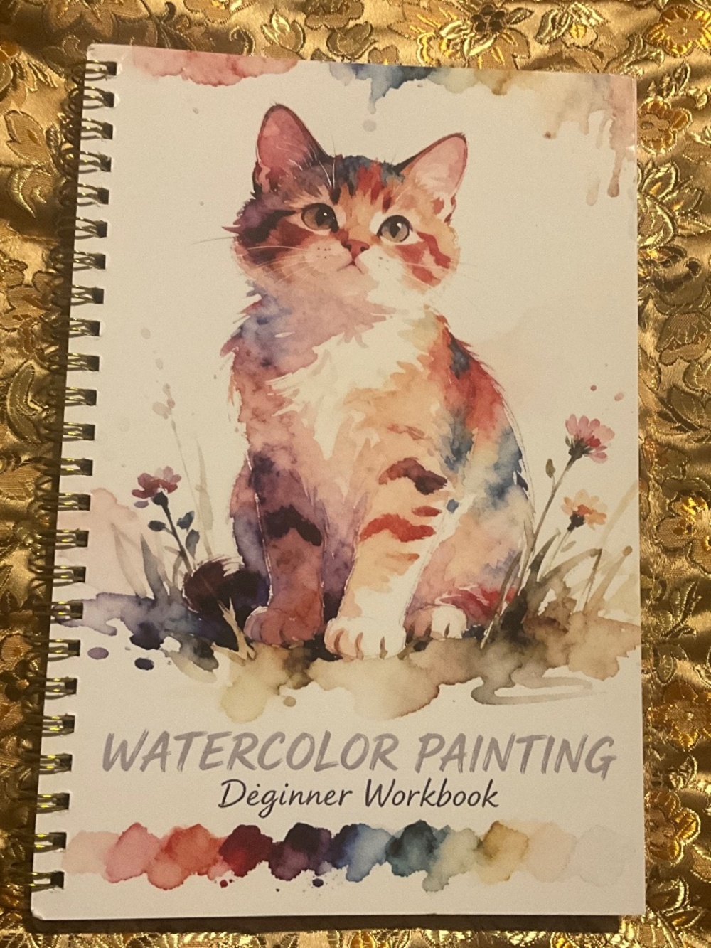Cat Watercolor Paint Book Built-In Palette Art Kit DIY Easy Painting